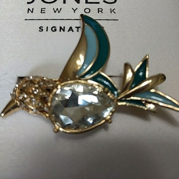 Jones New York Gold tone bird pin - Picture 1 of 4